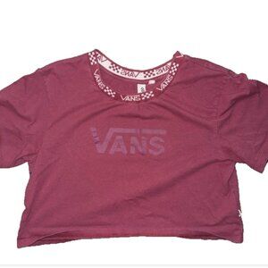 Vans Cropped Logo T-Shirt - Size XS - Women's Skateboarding Streetwear Y2K